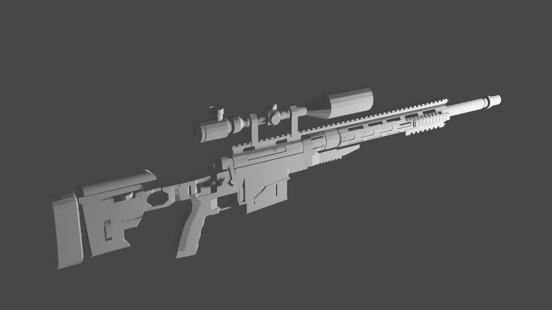 Rifle sniper Free 3D model_0