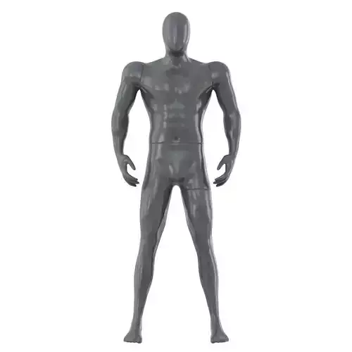 Gray abstract male mannequin sport figure 85