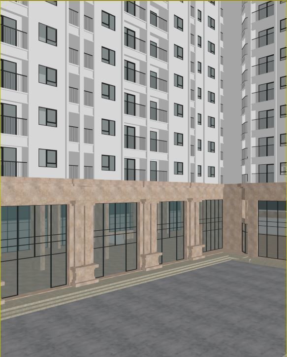 Building 3d model three tall buildings 3D model_7