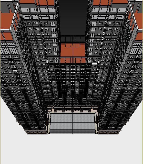 Building 3d model three tall buildings 3D model_6