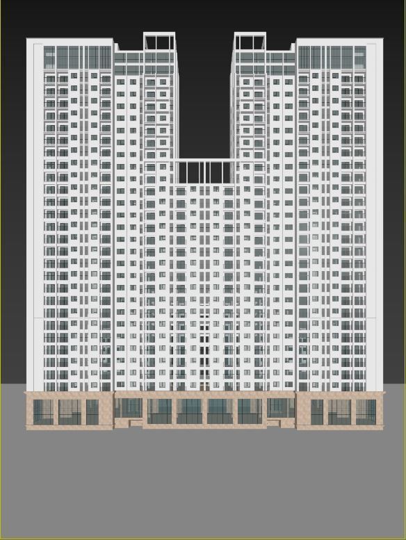 Building 3d model three tall buildings 3D model_2