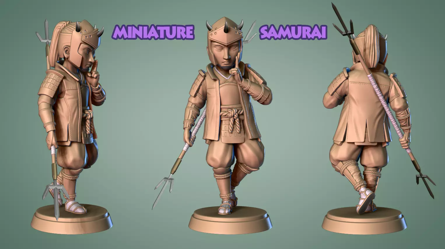 Samurai Miniature 4 -Mini Troop -3D print model 3D print model