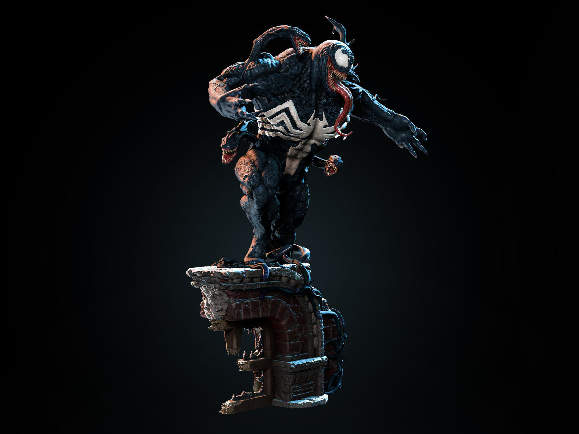 Venom Statue 3D print model_7