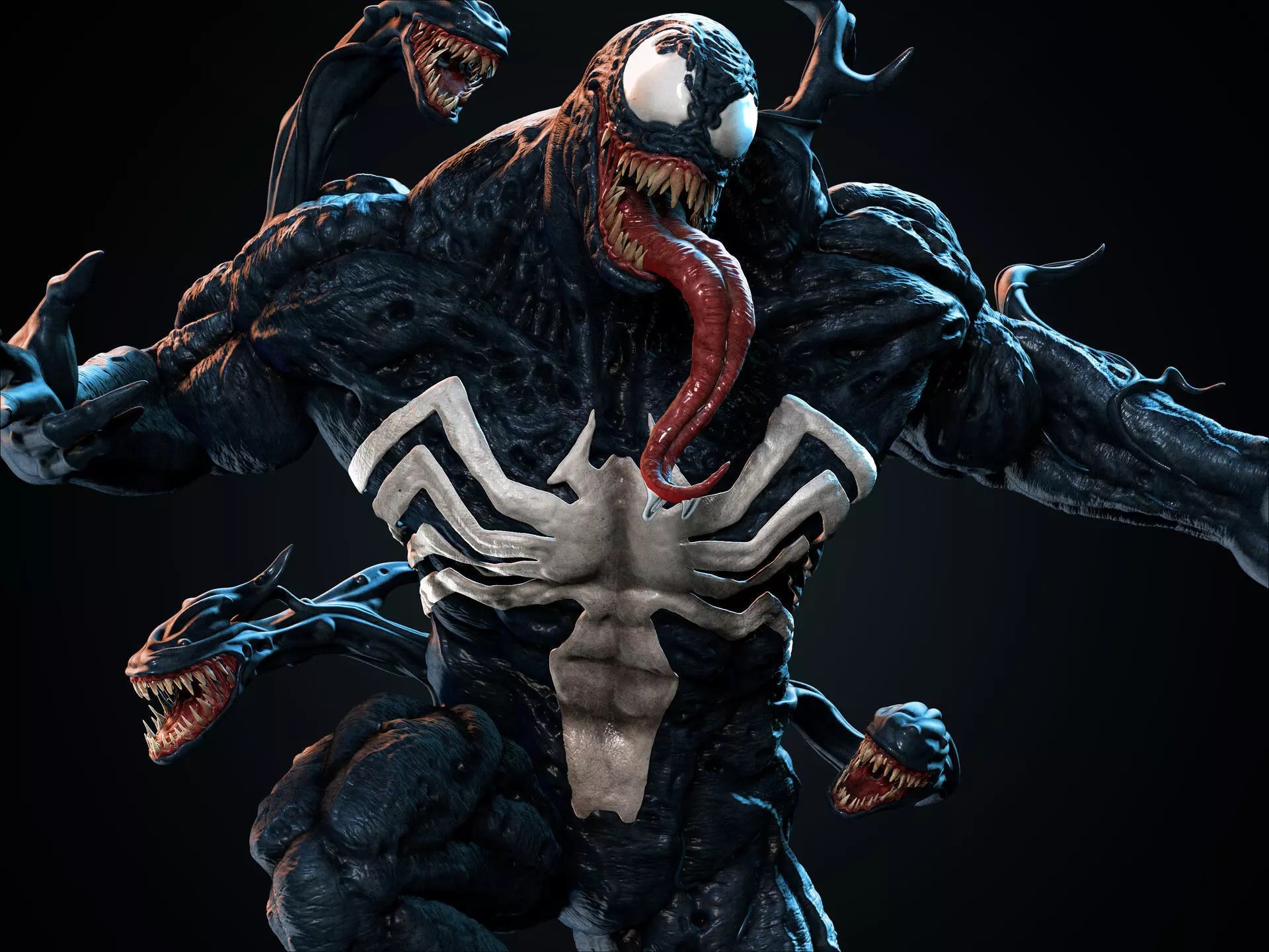 Venom Statue 3D print model_0
