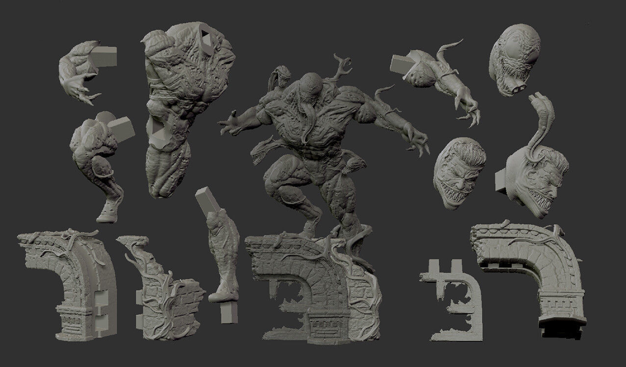 Venom Statue 3D print model_14