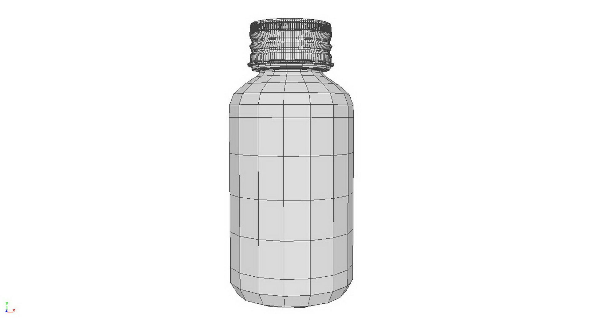 Bottle 3D model plastic jars Low-poly 3D model_9