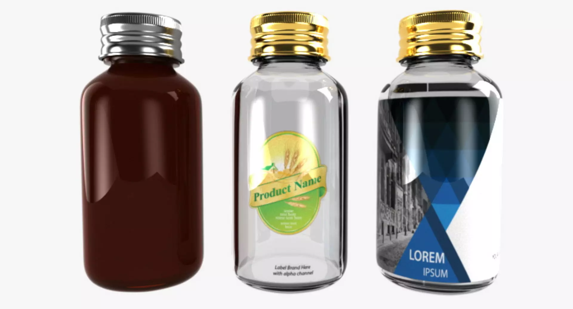 Bottle 3D model plastic jars Low-poly 3D model_0