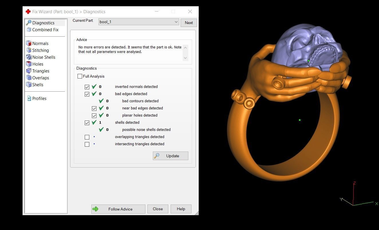 Ring Hands holding skull  3D print model_11