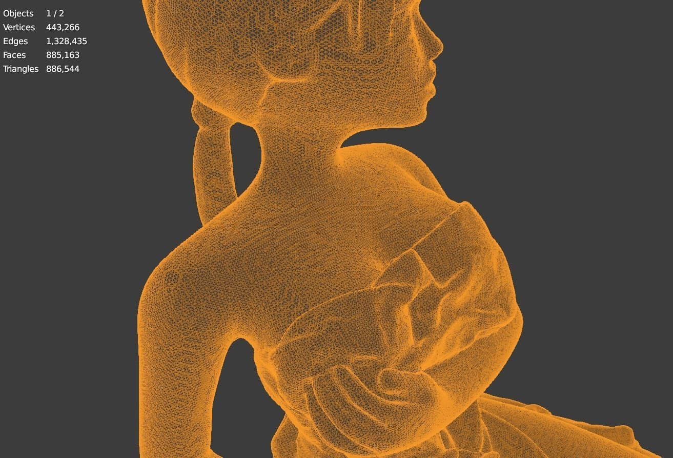 Lara Croft in bed 3D model_7