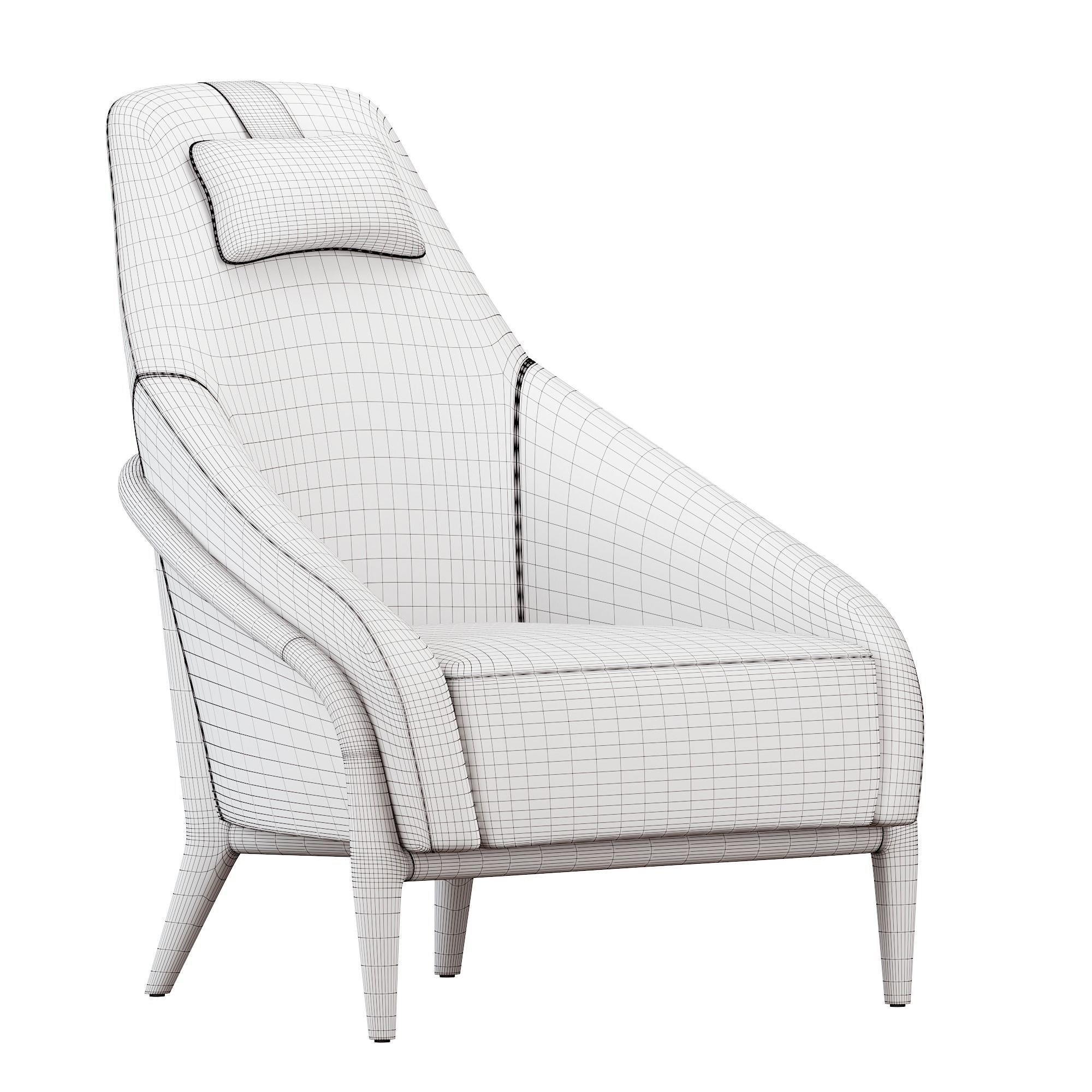 Ulivi Adele High armchair 3D model_5