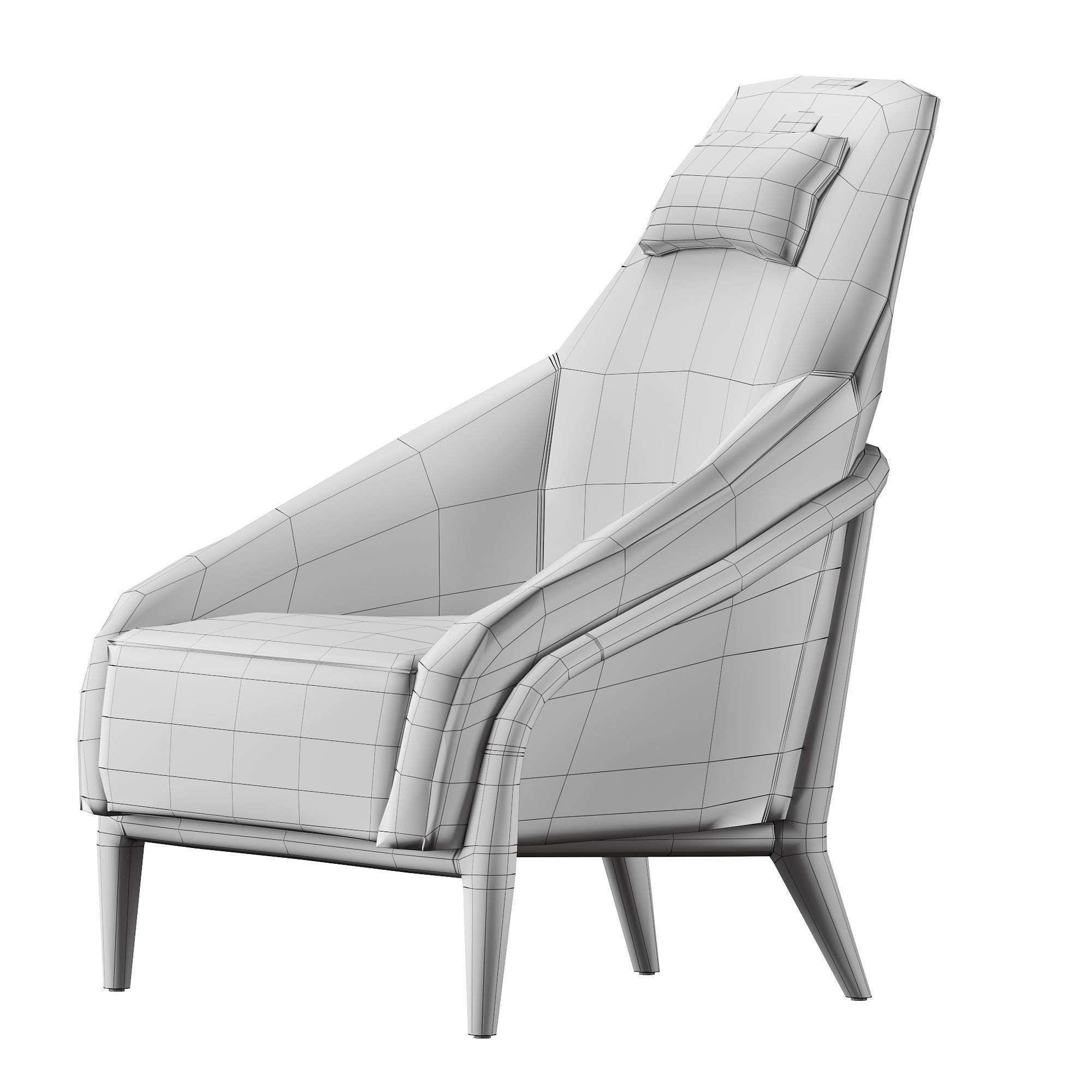 Ulivi Adele High armchair 3D model_4