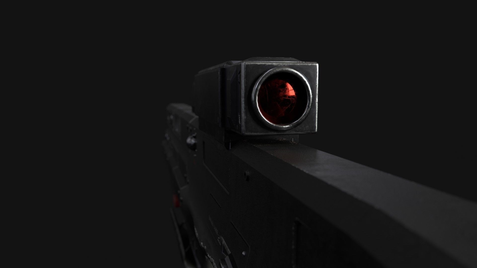 Sci-Fi gun - rifle with flamethrower -Two skins Low-poly 3D model_15