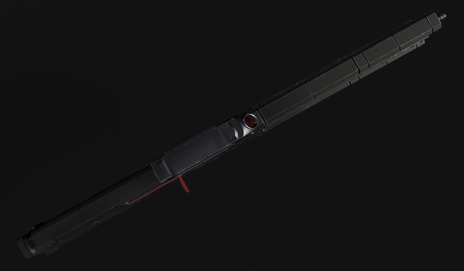 Sci-Fi gun - rifle with flamethrower -Two skins Low-poly 3D model_13