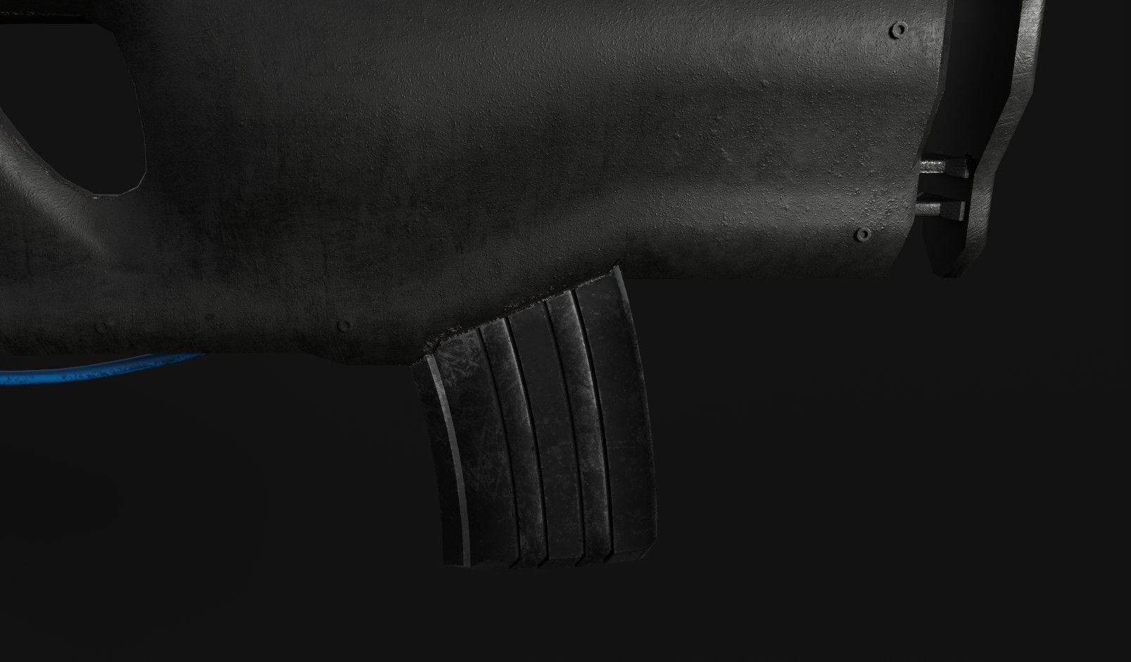 Sci-Fi gun - rifle with flamethrower -Two skins Low-poly 3D model_4