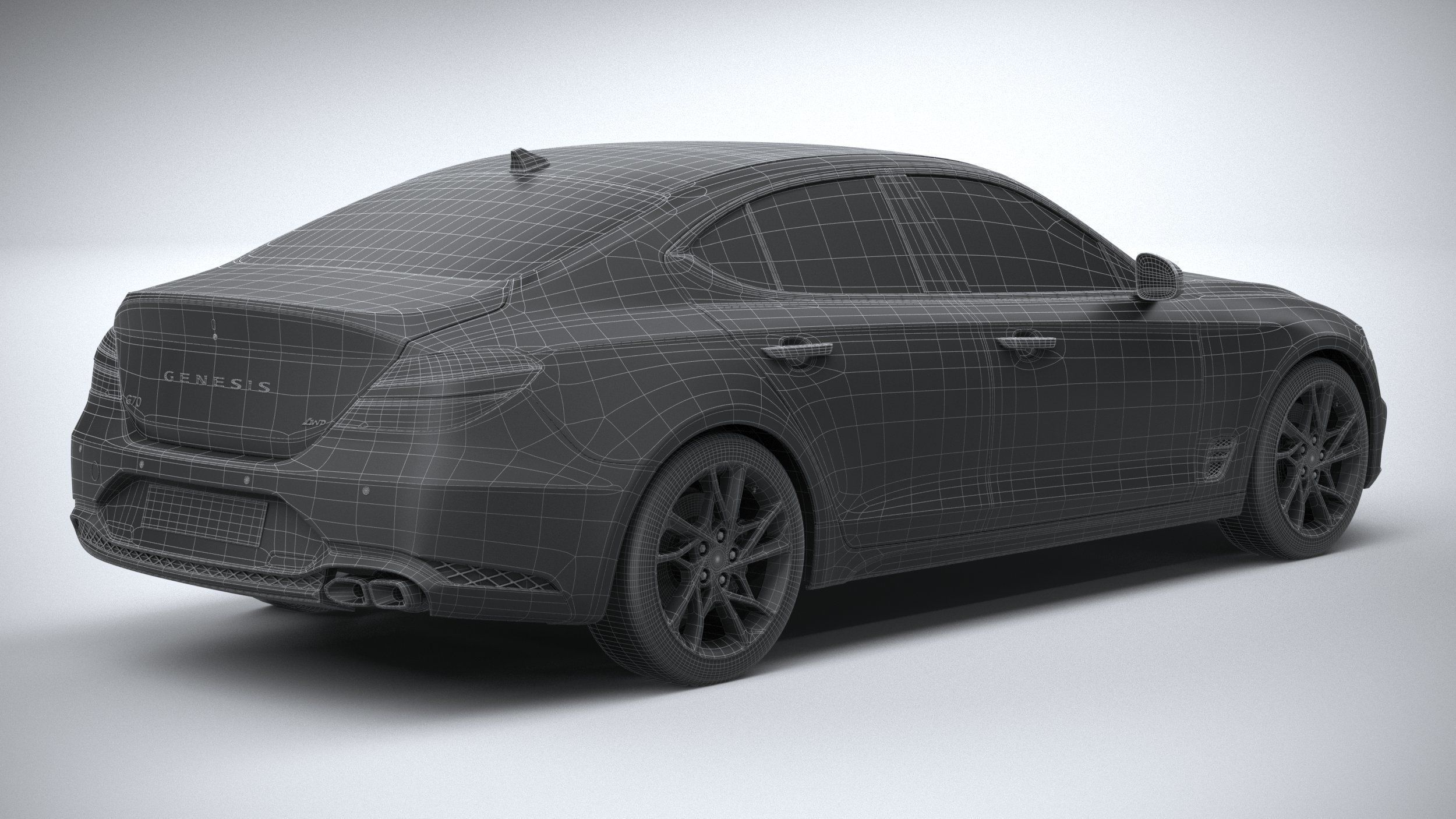 Genesis G70 2022 3D model_29