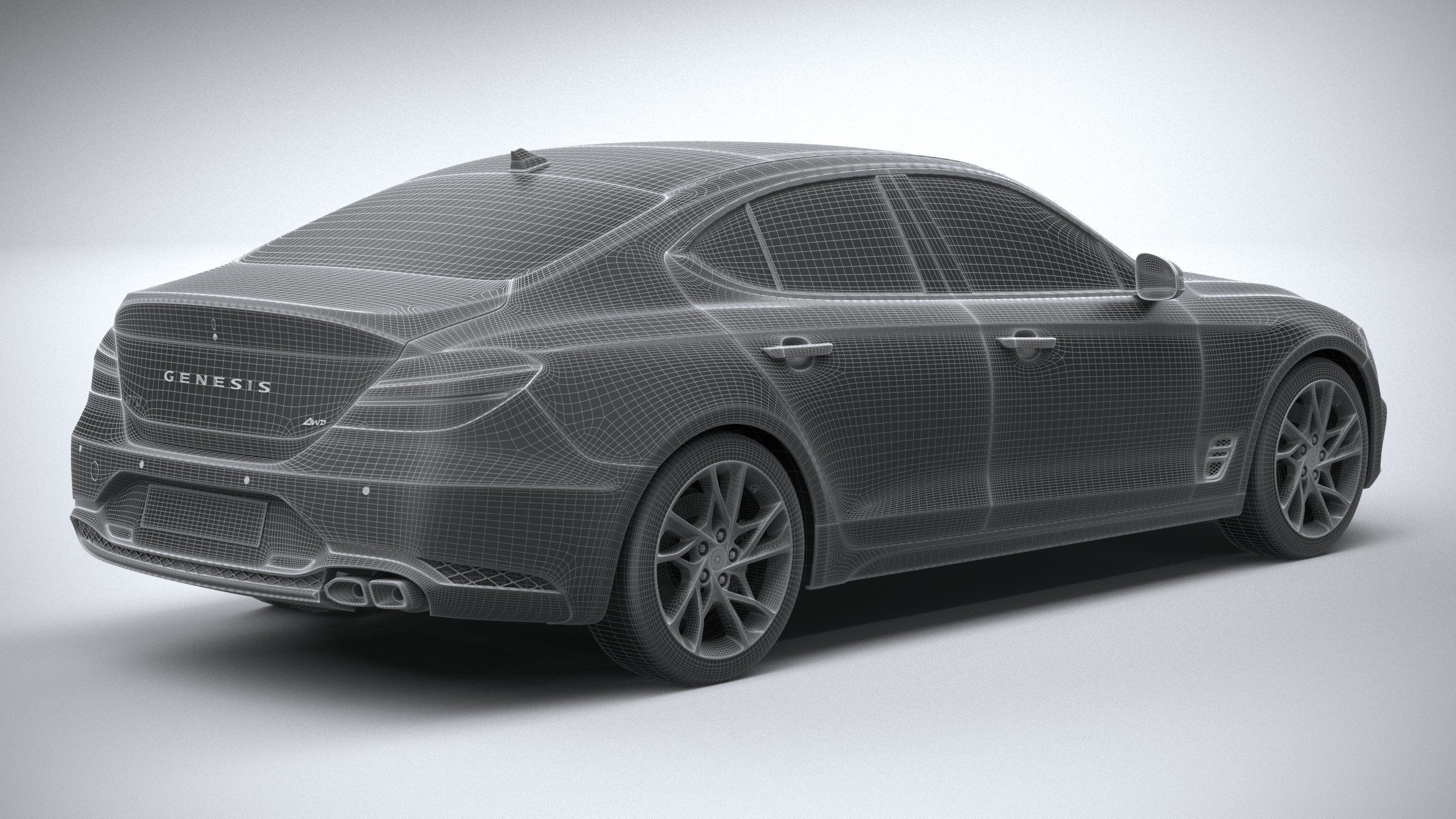 Genesis G70 2022 3D model_27