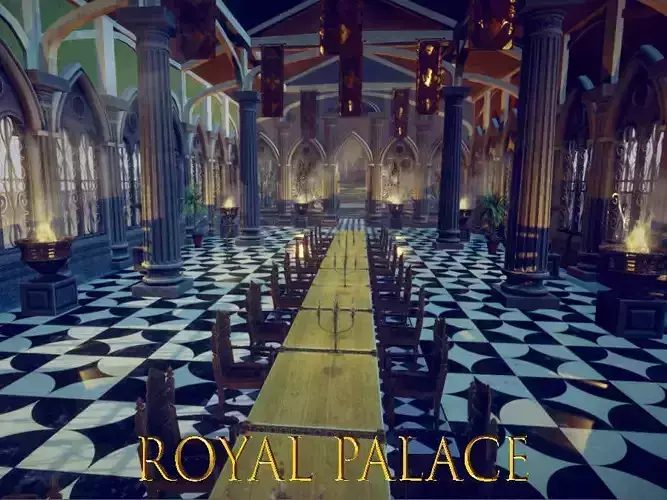Royal Palace Low-poly 3D model