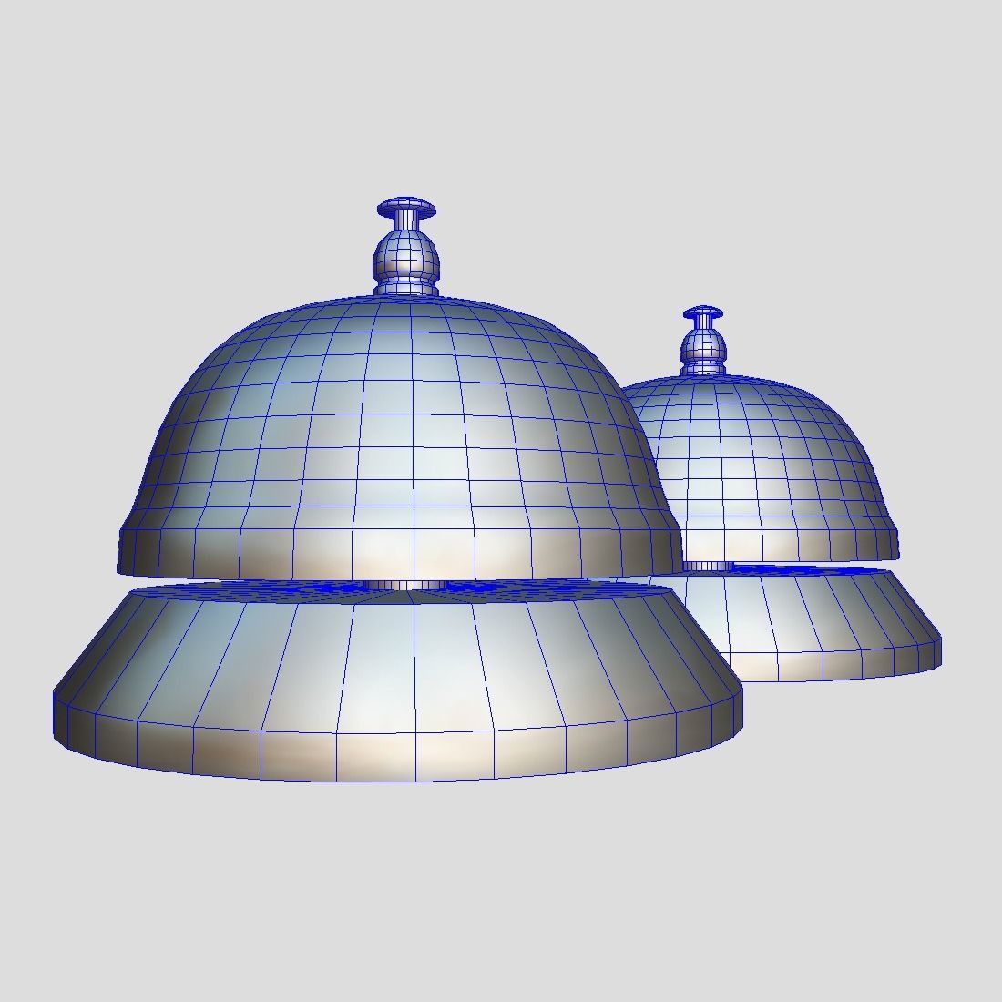 Reception Bell Low-poly 3D model_12
