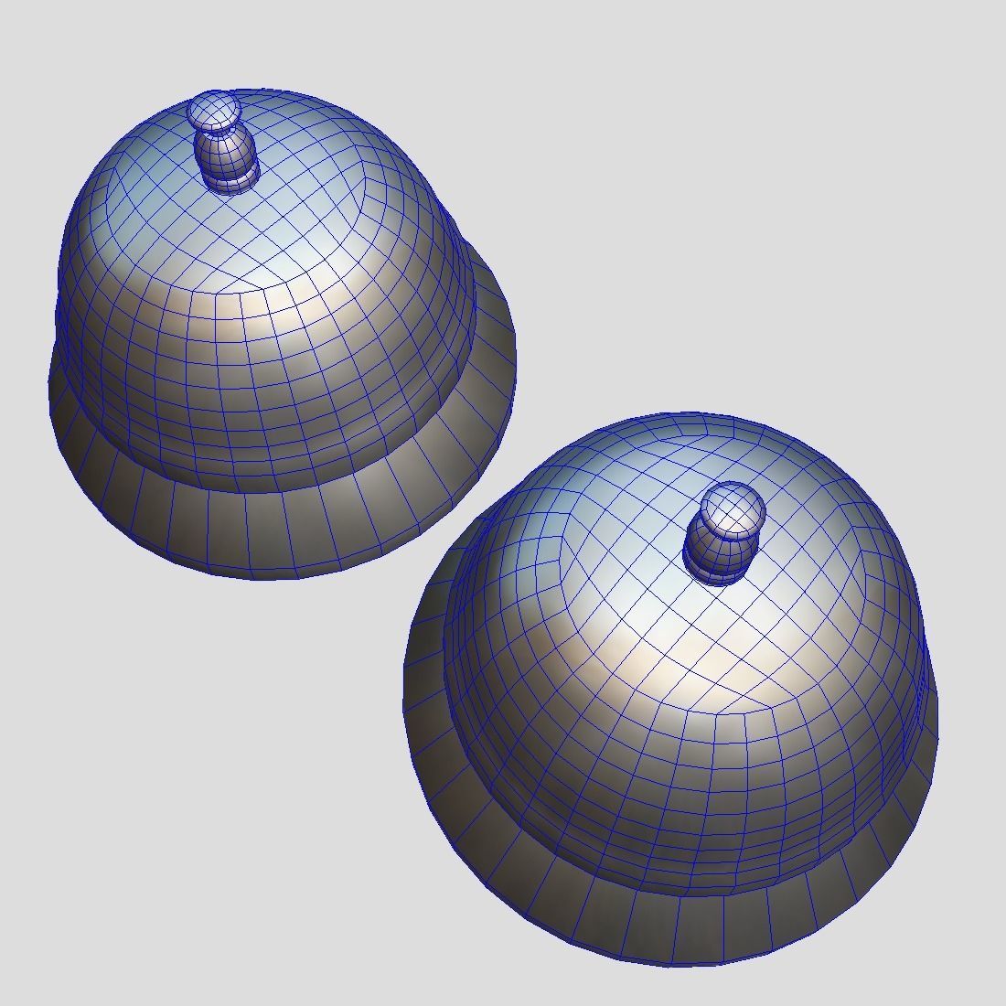 Reception Bell Low-poly 3D model_8