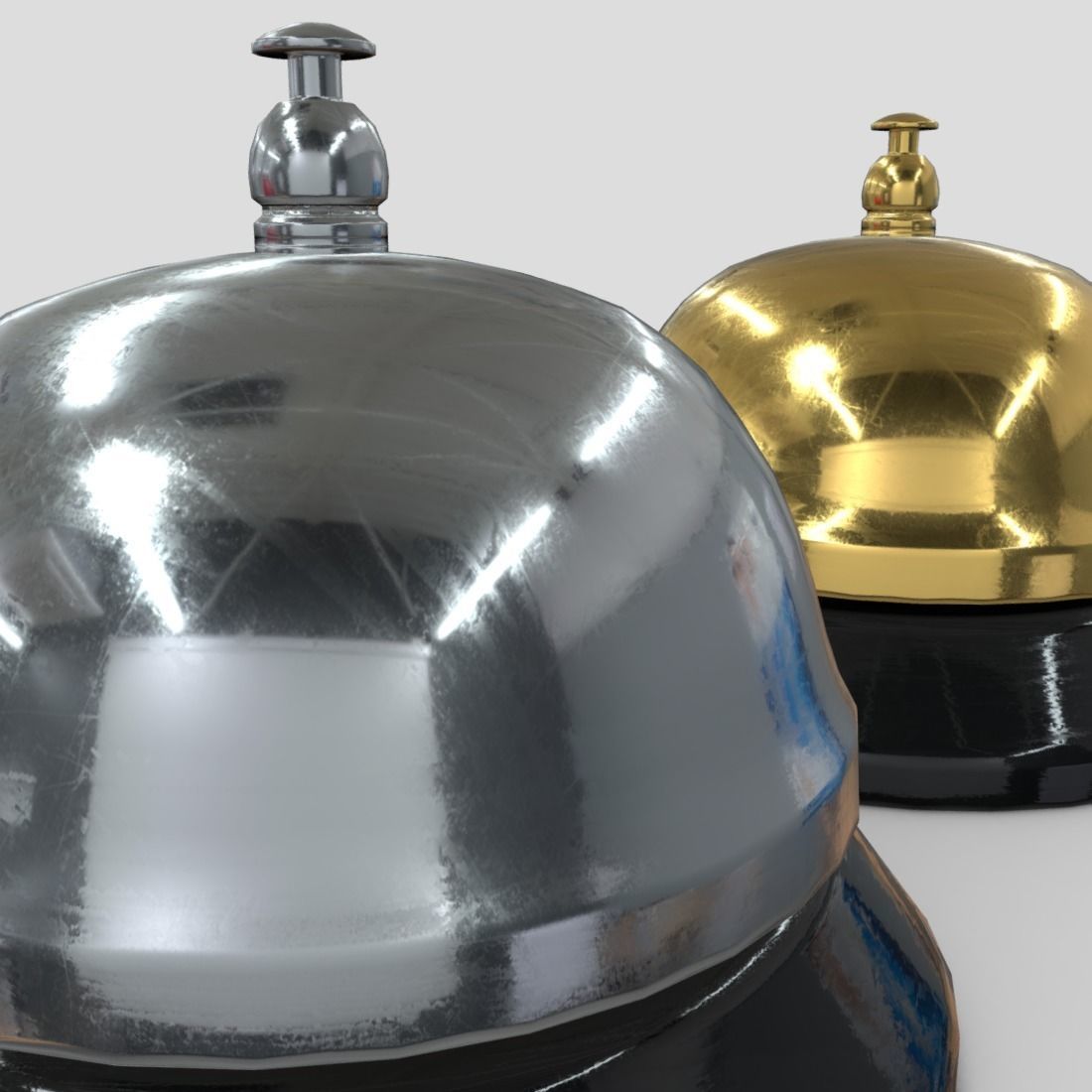 Reception Bell Low-poly 3D model_13