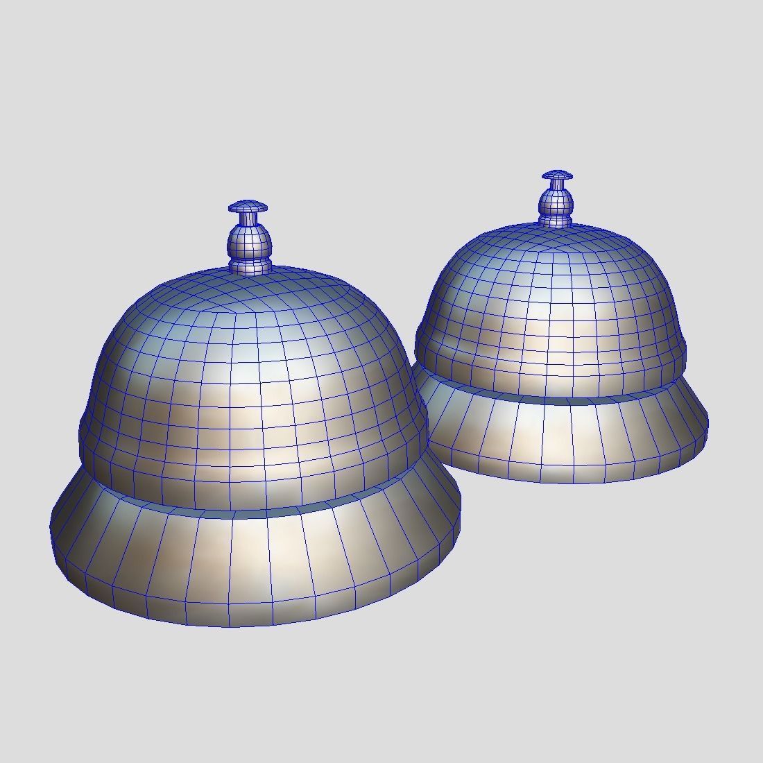 Reception Bell Low-poly 3D model_2