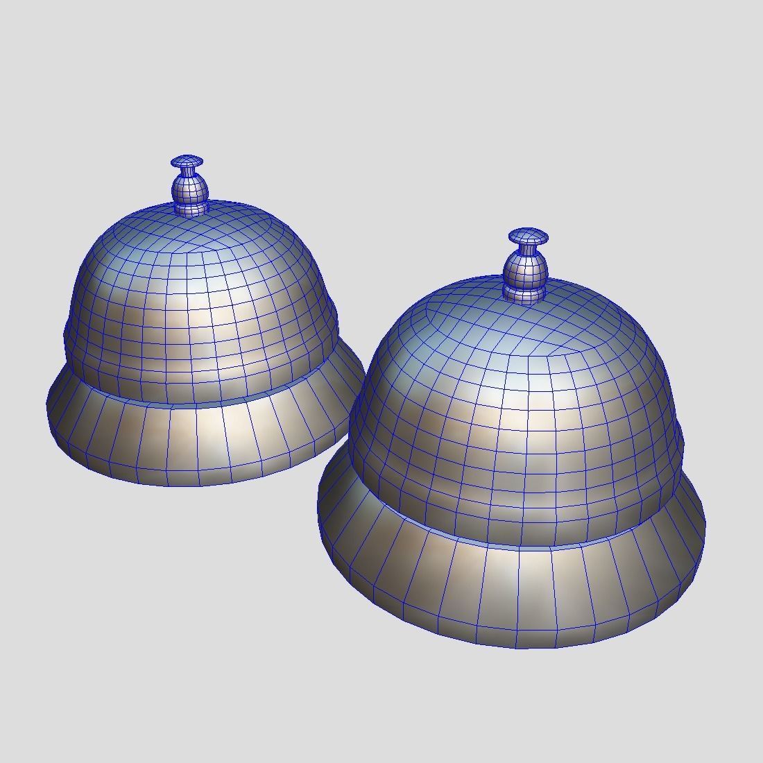 Reception Bell Low-poly 3D model_6