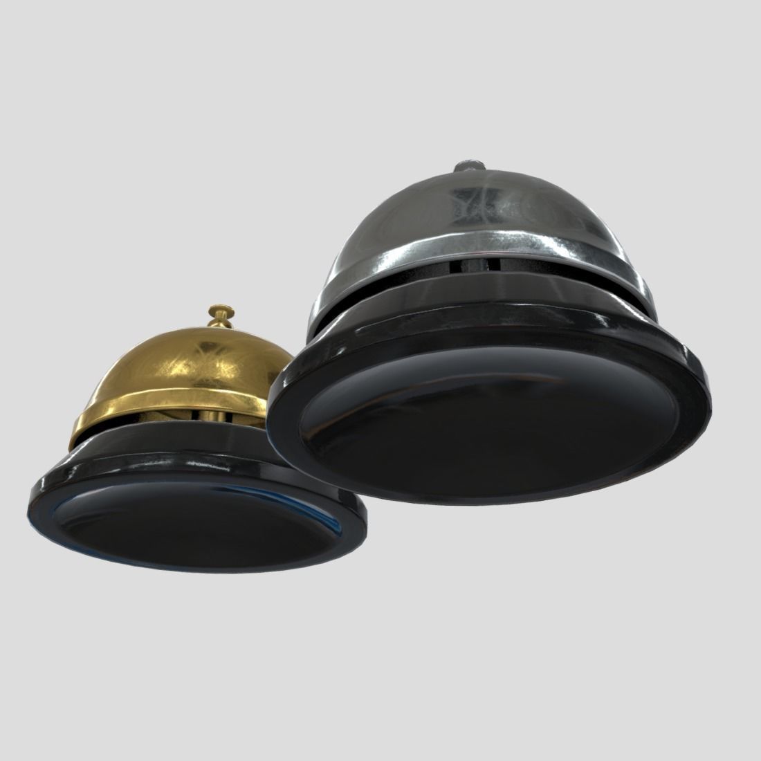 Reception Bell Low-poly 3D model_9