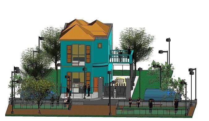 Revit House Project 3D model