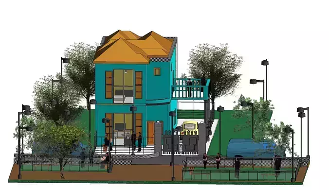 Revit House Project 3D model