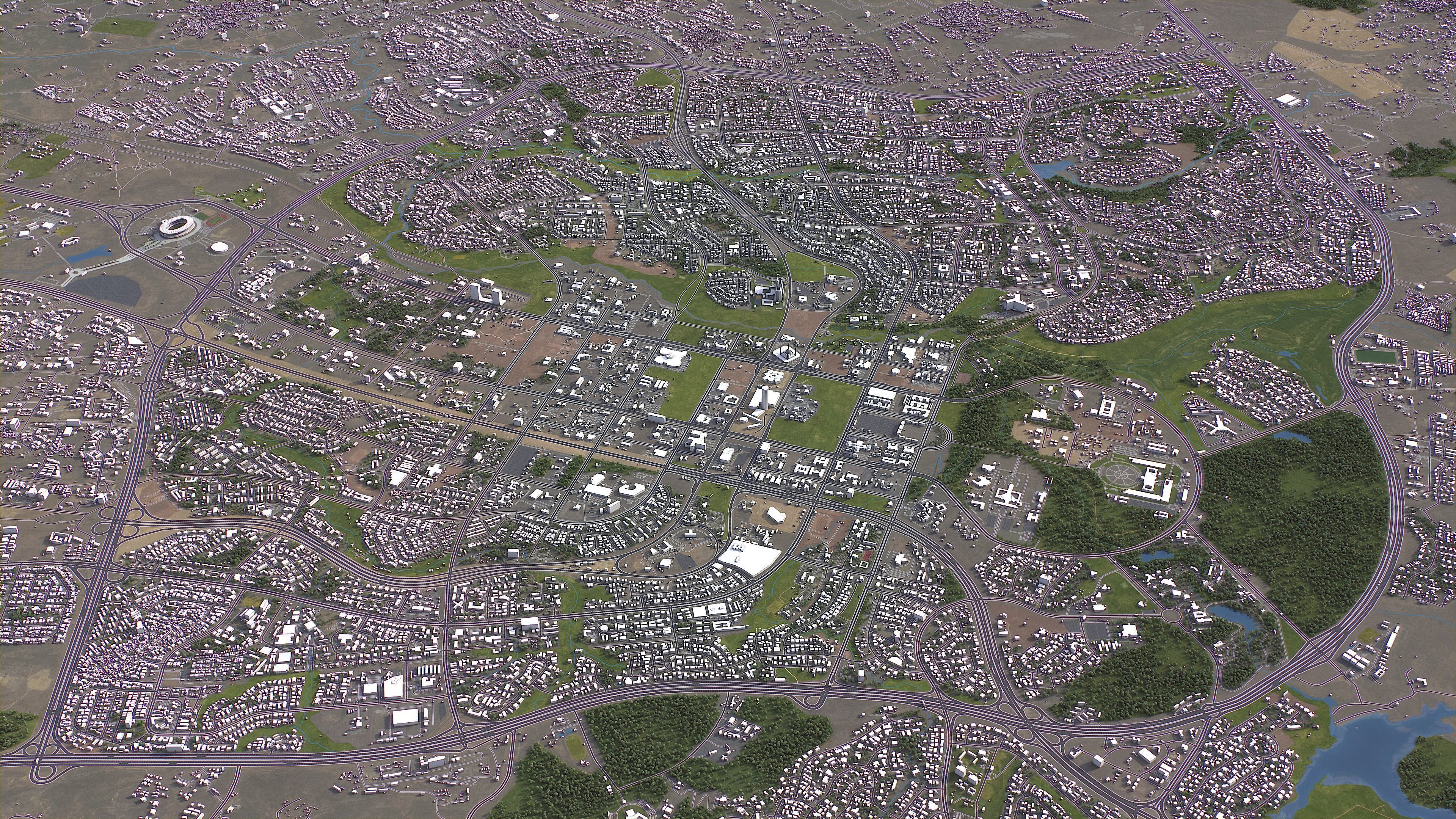 Abuja - 3D City Model Low-poly 3D model_7