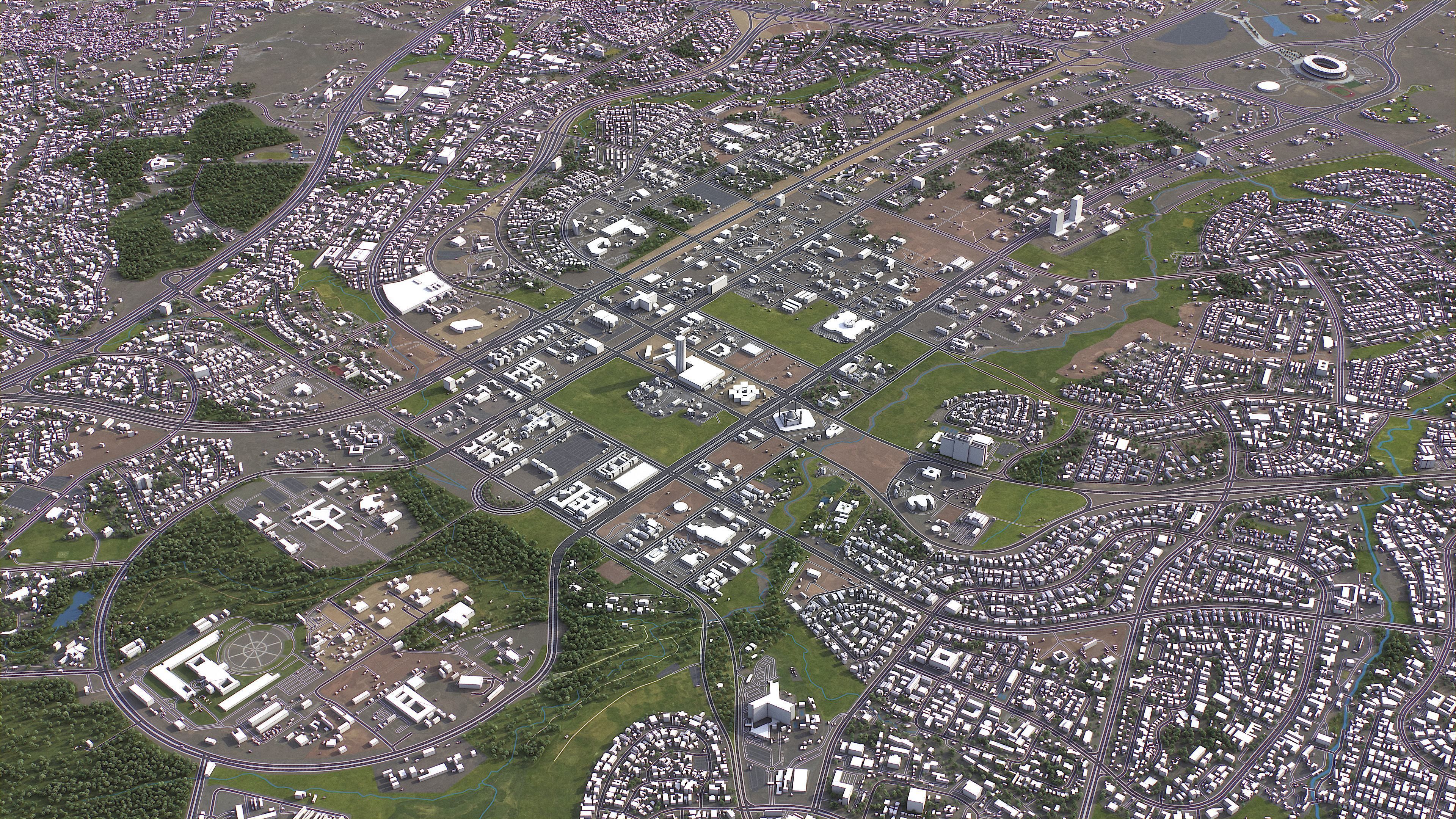 Abuja - 3D City Model Low-poly 3D model_9