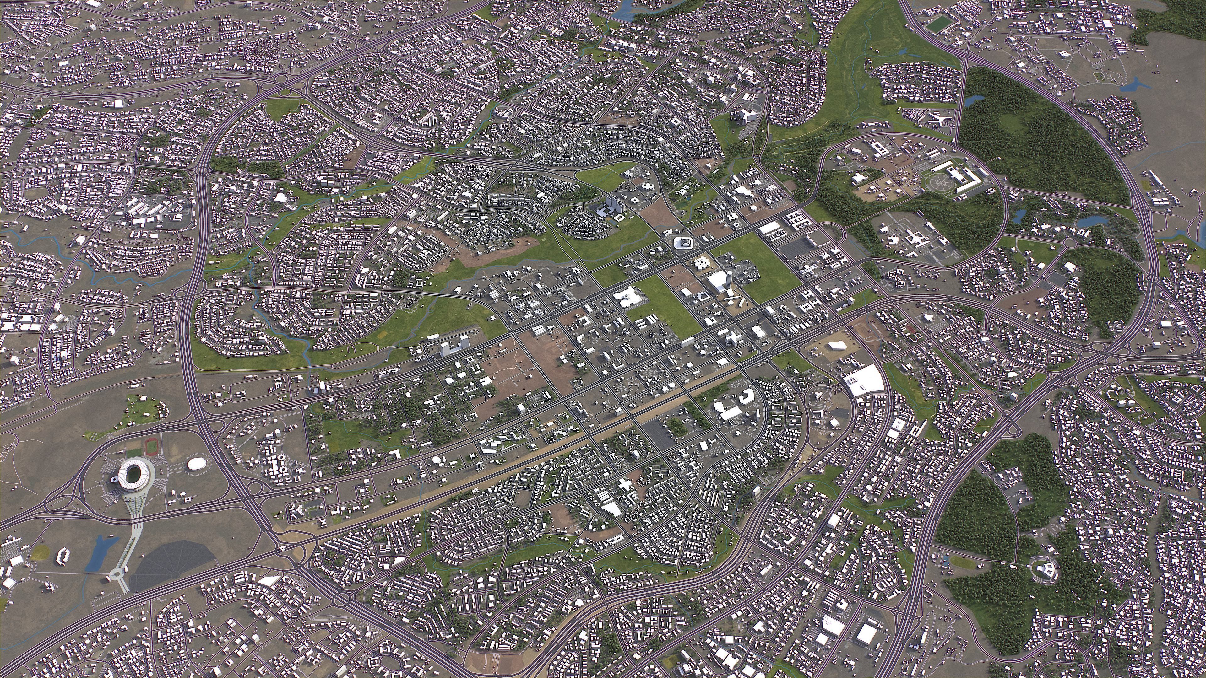 Abuja - 3D City Model Low-poly 3D model_2