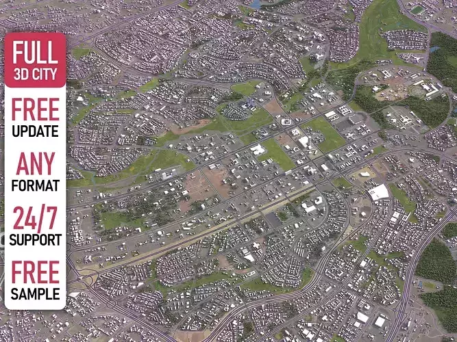 Abuja - 3D City Model Low-poly 3D model