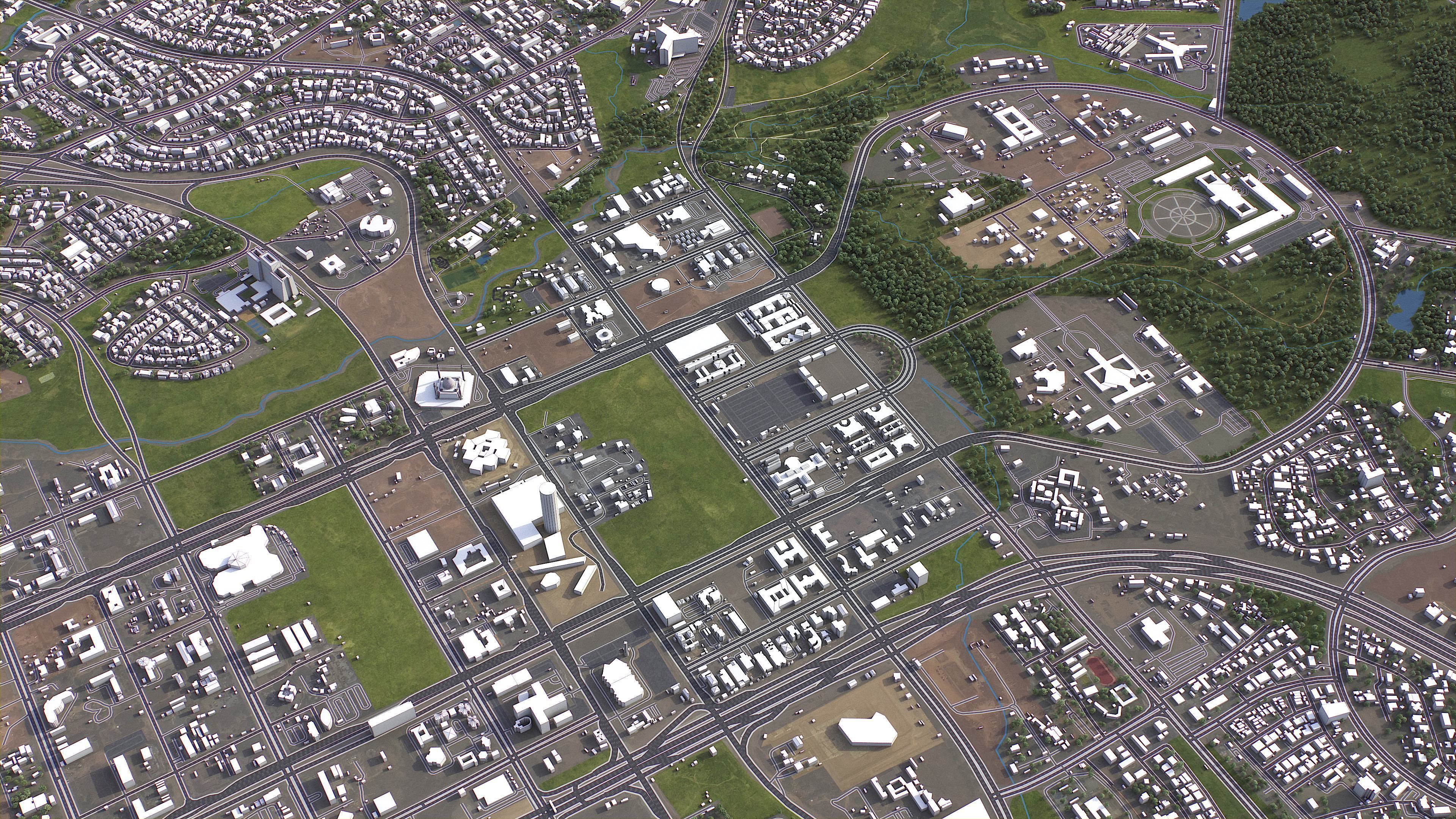 Abuja - 3D City Model Low-poly 3D model_1