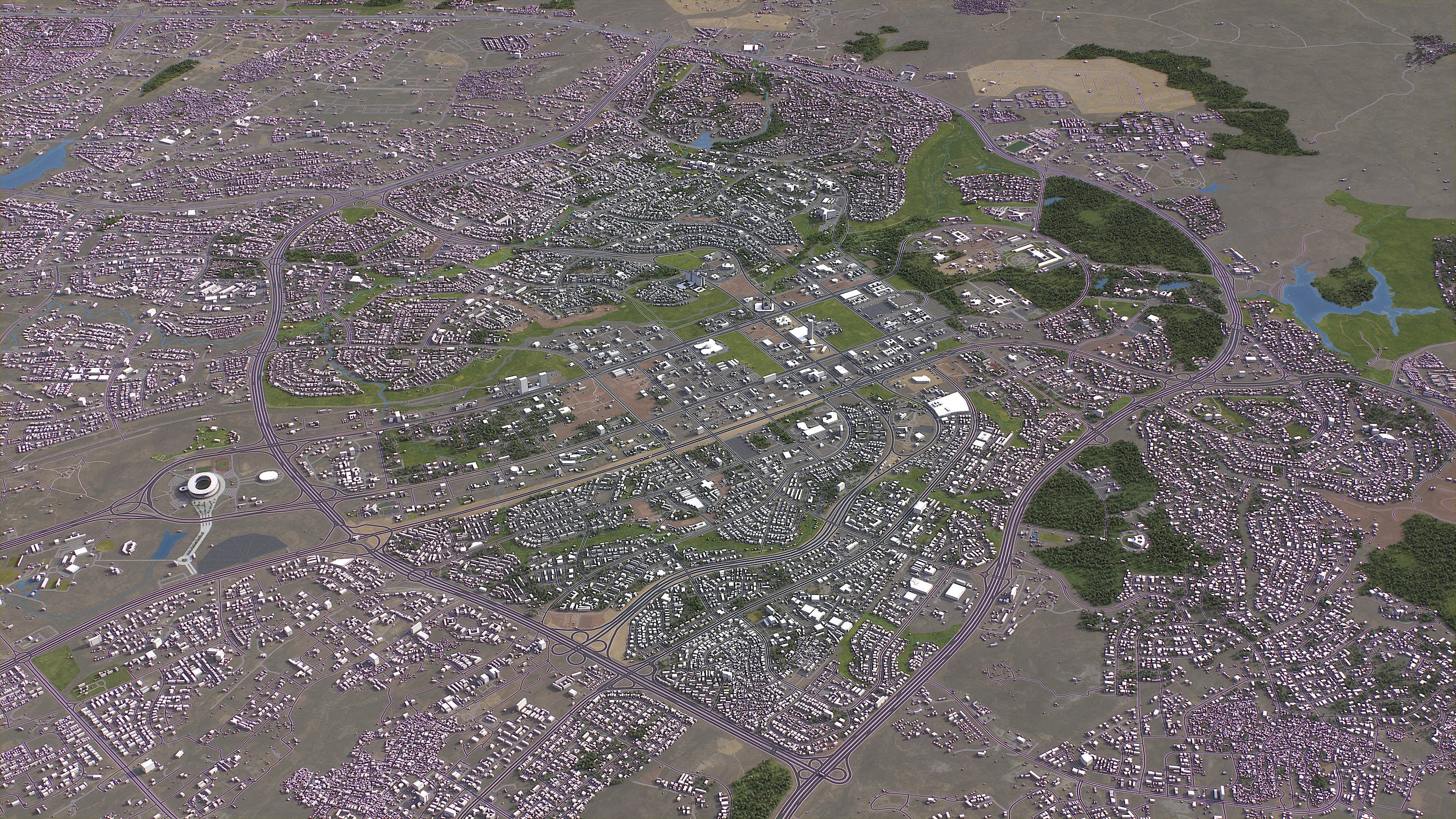 Abuja - 3D City Model Low-poly 3D model_16