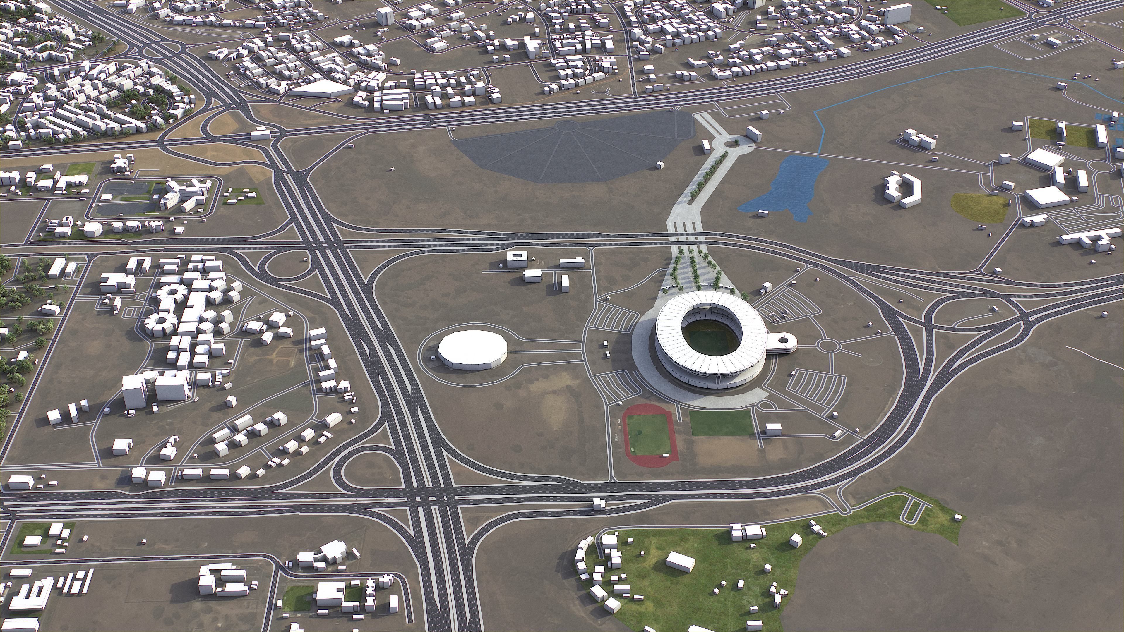 Abuja - 3D City Model Low-poly 3D model_6