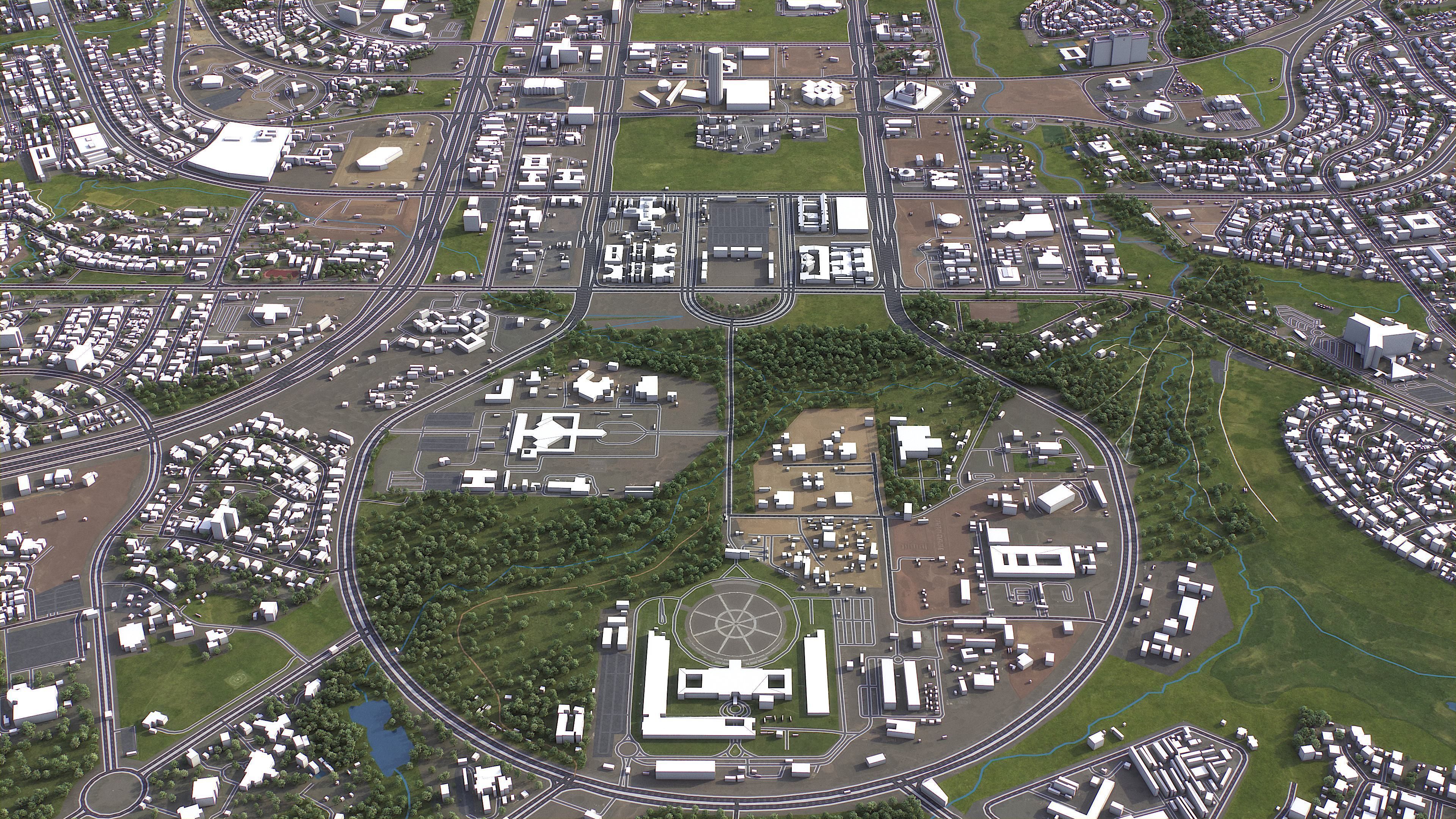 Abuja - 3D City Model Low-poly 3D model_8