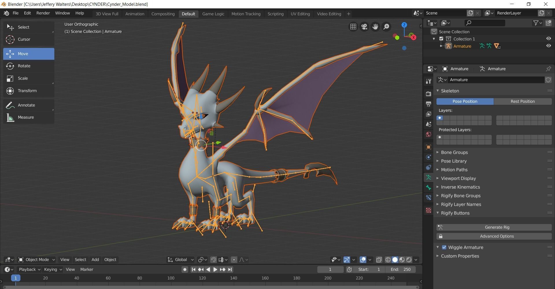 Cynder the Dragon Model 3D model_1