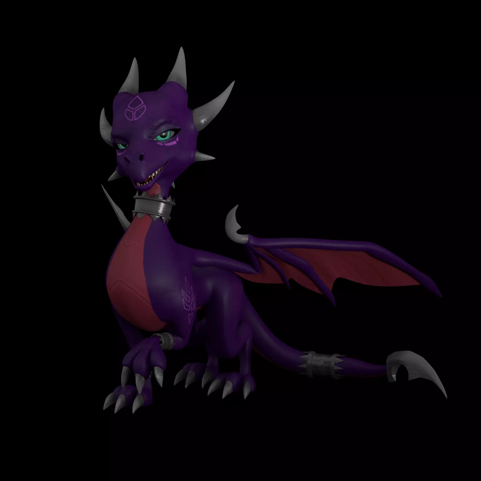 Cynder the Dragon Model 3D model_0