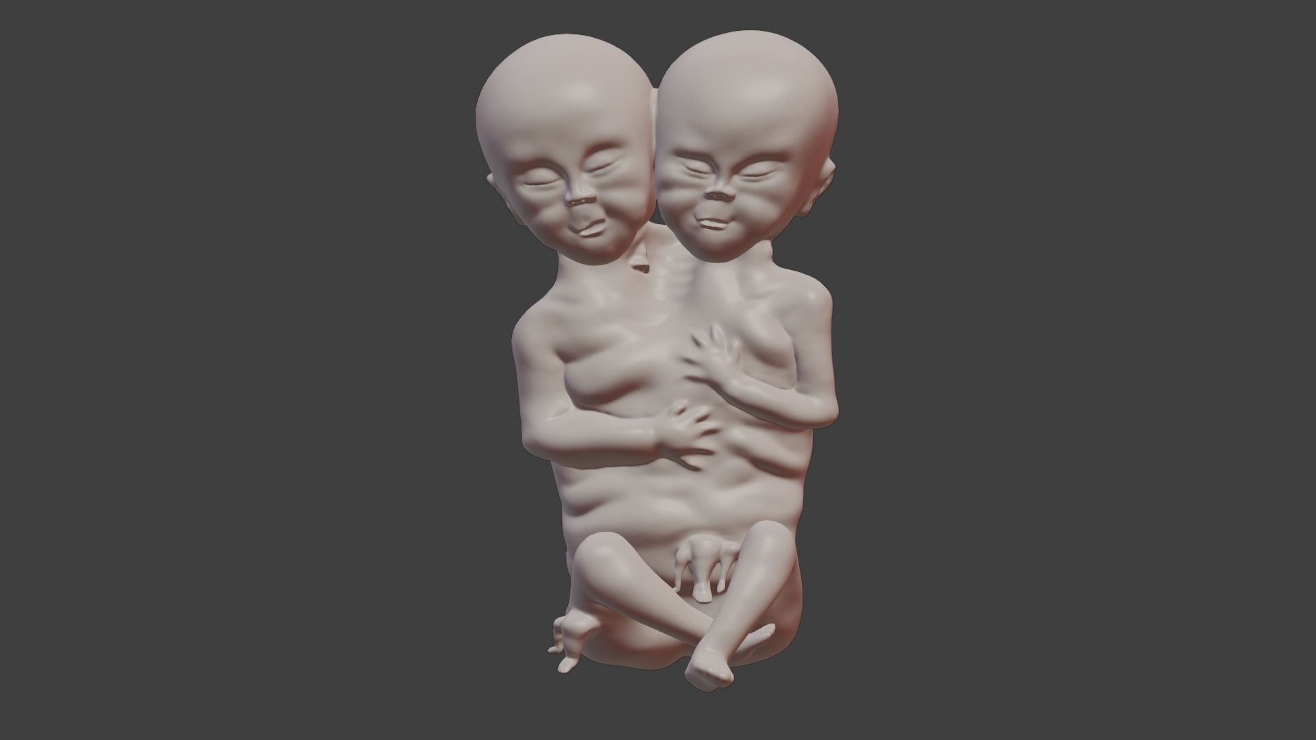 Siamese Twin Fetus 3D print model_1