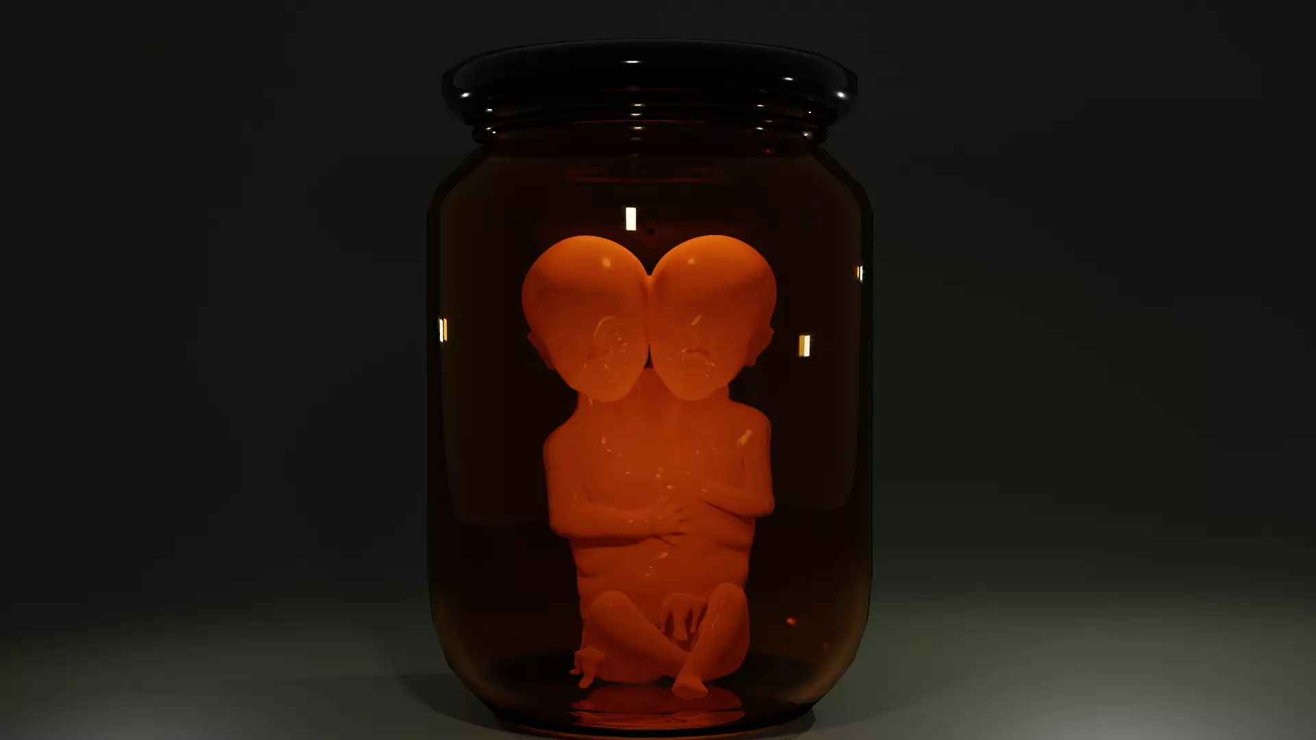 Siamese Twin Fetus 3D print model_0