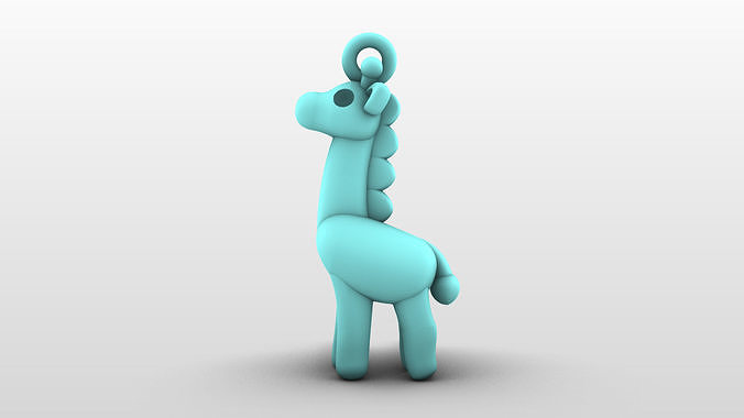 Charm Pendant - Adorable Little Animal - Giraffe 3D print model