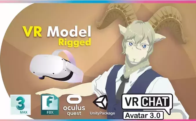Pina Beastars VRChat Avatar Oculus Quest 3D model