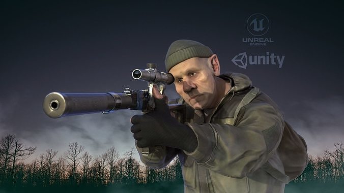 Military vagabond Low-poly 3D model