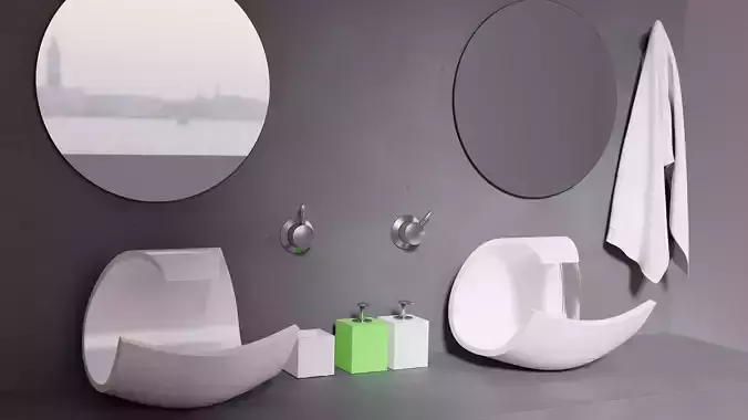 set Copy of real sink for archviz architectural projects