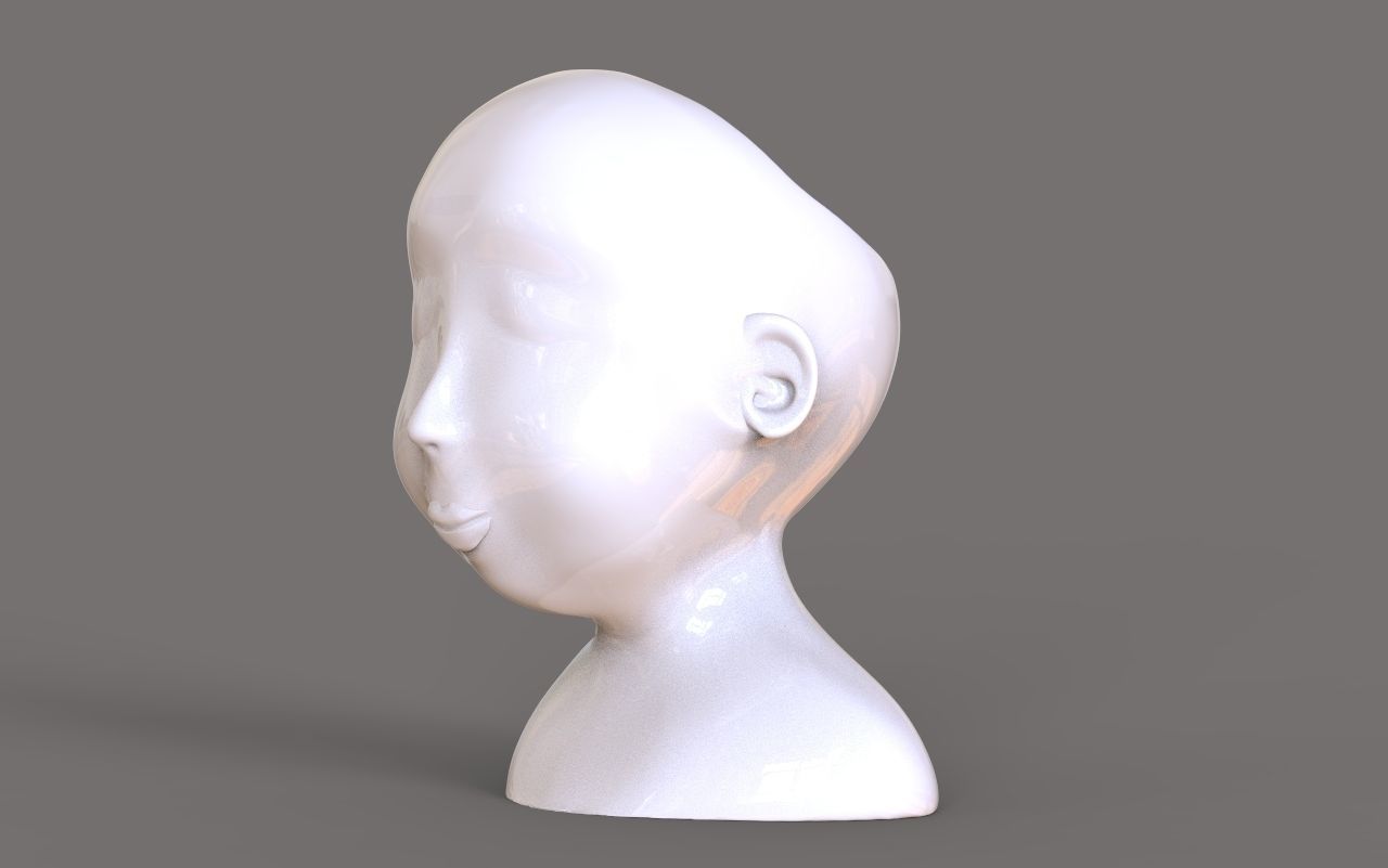 Head Flower Pot 3D print model_1