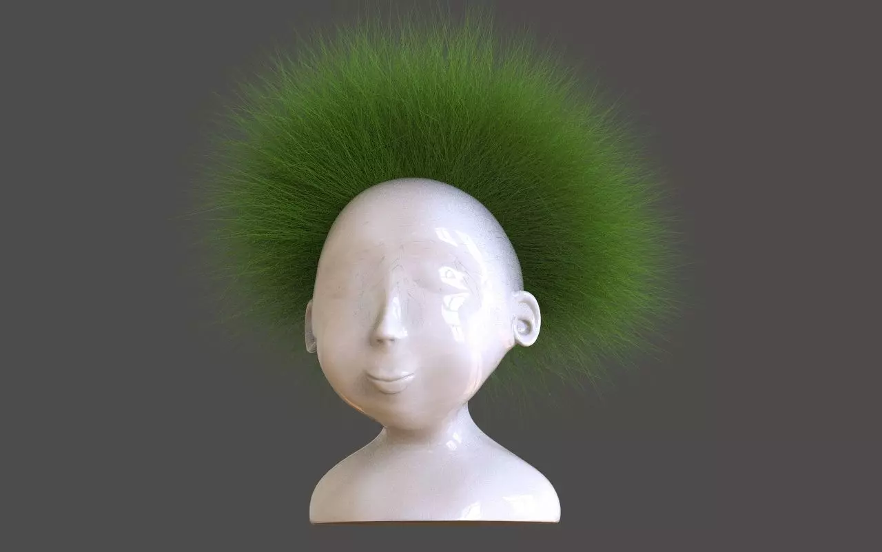 Head Flower Pot 3D print model_0