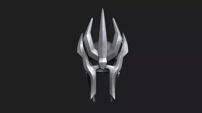 Medieval Fantasy Helmet - Dark Character Design Low-poly 3D model
