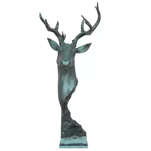Deer Head Statue 3D print model