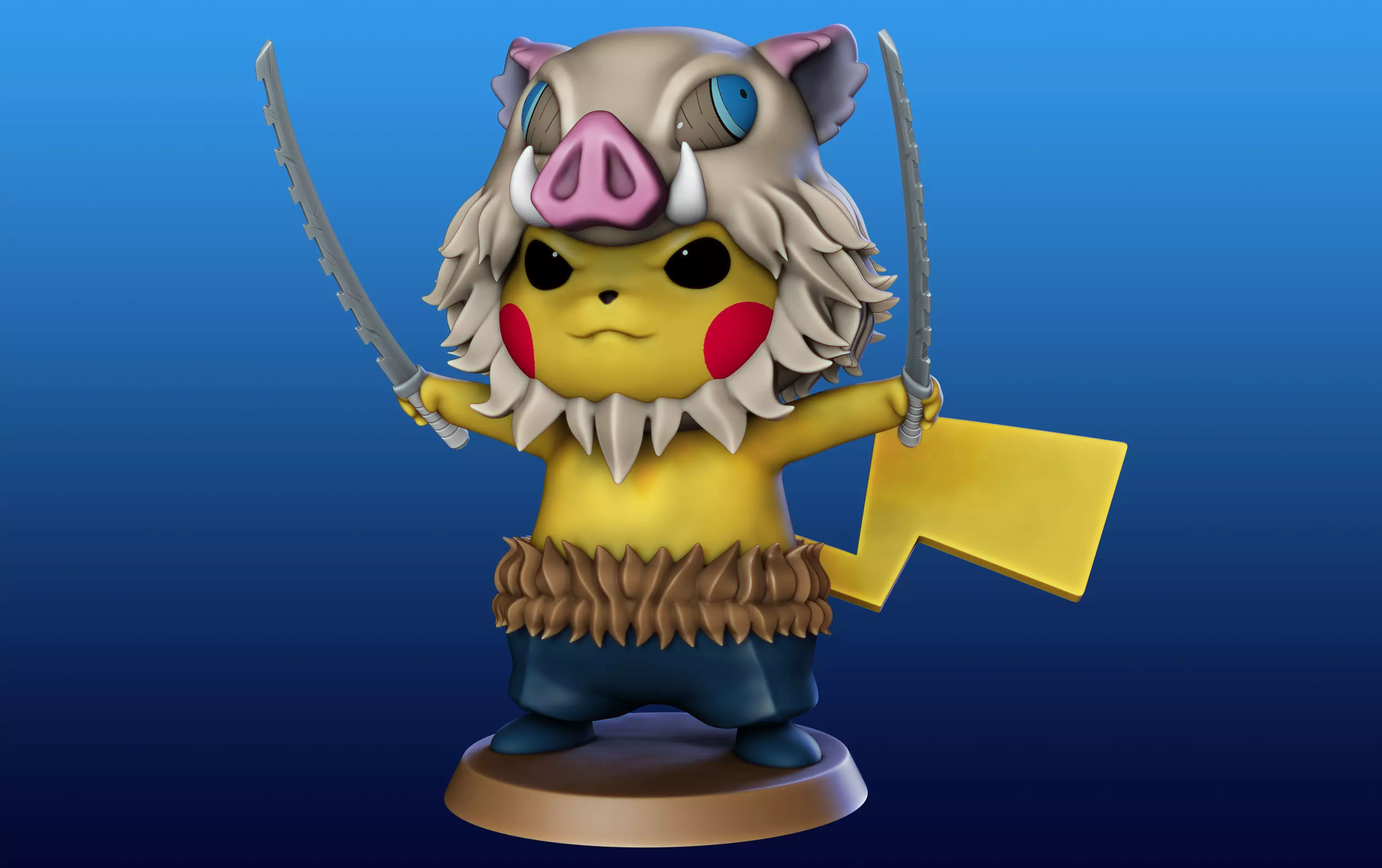 Pikachu Inozuke Cosplay 3D print model_0